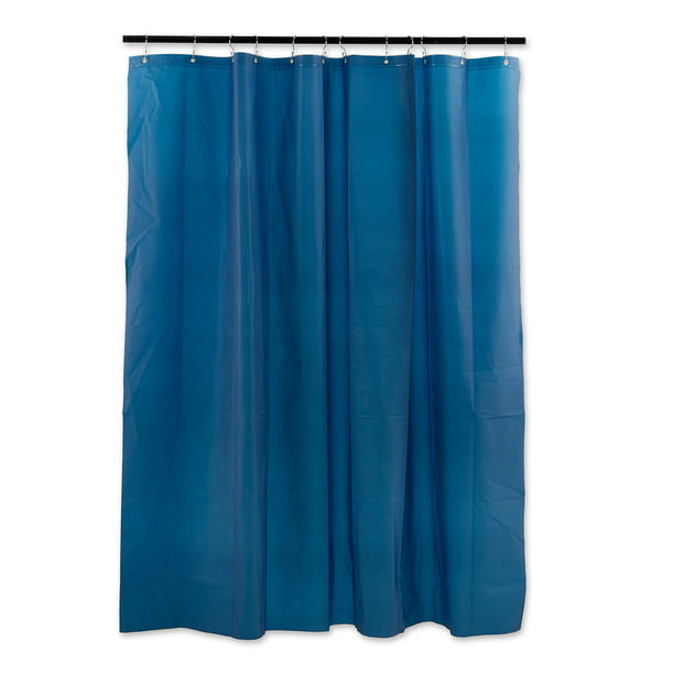 6 Solid Blue Bathroom Collections And, Solid Color Shower Curtain