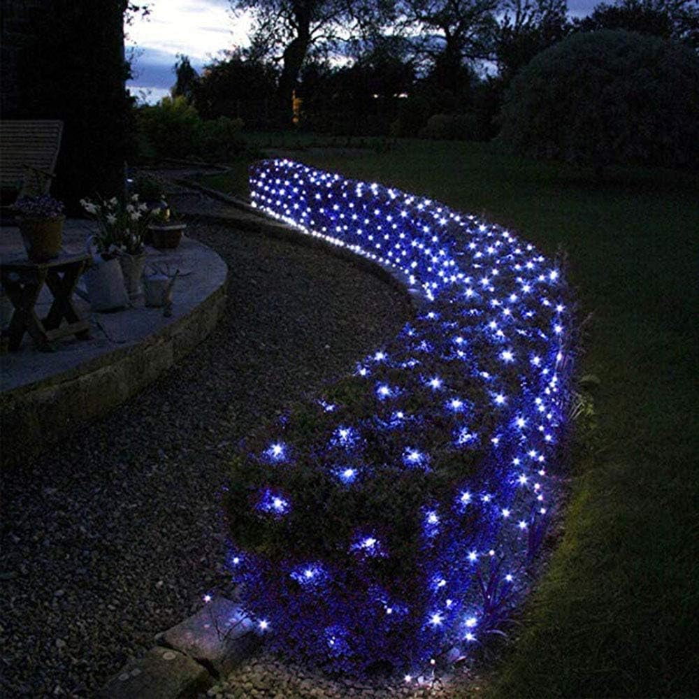 Solar Net String Lights, 1.1mx1.1m 100LED Solar Outdoor String Lights Backyard Patio Net Light Balcony Fence Mesh Fairy Light String Waterproof