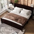thumbnail image 2 of Bellemave King Size Bed Frame, Wood Platform Bed with Headboard and Footboard, Farmhouse Style King Bed Frame with Support Slats and Strong Structure, No Box Spring Needed-Espresso, 2 of 8