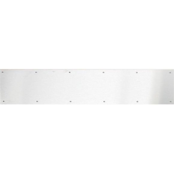 Brass Accents A09-P0834-630 8 x 34 in. Screw Mount Satin Stainless Steel Kick Plate