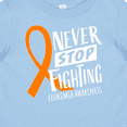thumbnail image 4 of Inktastic Never Stop Fighting Leukemia Awareness Orange Ribbon Boys or Girls Baby T-Shirt, 4 of 5