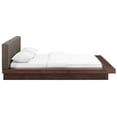 thumbnail image 4 of Modern Contemporary Urban Design Bedroom Queen Size Platform Bed Frame, Brown, Fabric Wood, 4 of 5