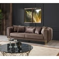 thumbnail image 2 of Ottomanson Empress Sofa, Brown Microfiber, 2 of 7