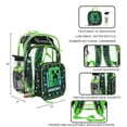 thumbnail image 3 of Set de mochilas Bioworld Minecraft Creeper de 5 piezas, color verde, 3 of 7