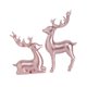 thumbnail image 3 of 2 Piezas Figuras de Reno Esculturas Modernas Estatuillas de Ciervo Ornamento Animal Material Resina Adecuado para Escritório Sala Dormitorio Fotografí Oro rosa, 3 of 8