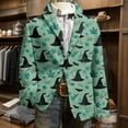 thumbnail image 6 of LTTVQM Halloween Party Men Classic Lapel Corduroy Jacket Warm Textured Side Pockets Long Sleeve Single Button Sport Blazer Office Daily Versatile Outerwear Green XL, 6 of 6