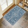 thumbnail image 4 of Retro Blue Boho Welcome Doormat for Indoor/Outdoor Entrance Retro Blue Boho Decoration Door Mat Kitchen Door Mat Bedroom Doormat 17x30 Inch, 4 of 6