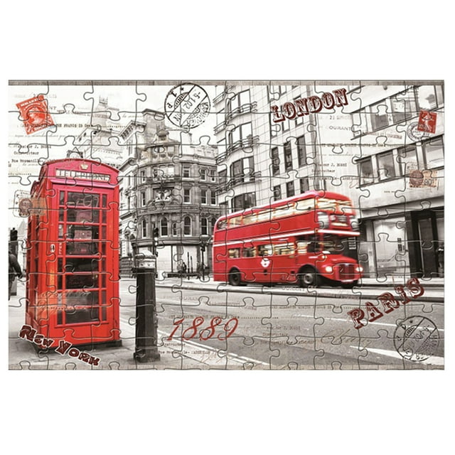 Jouet Casse-Tête London Time Square Casse-Tête Éducatif en Papier de 1000 Pcs Casse-Tête en Carton