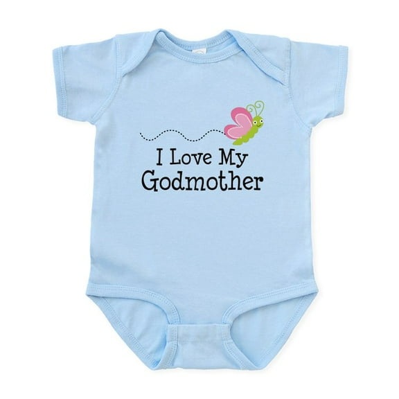 CafePress - I Love My Godmother Infant Bodysuit - Baby Light Bodysuit, Size Newborn - 24 Months