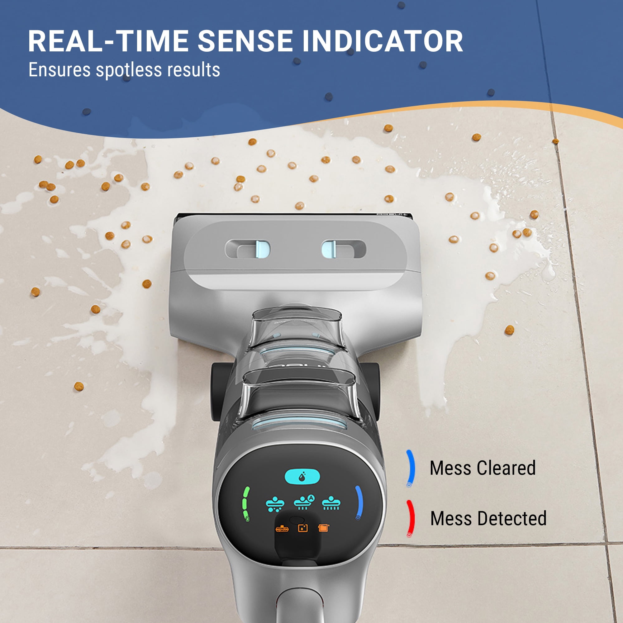 Tineco GO SENSE Cordless Floor Washer with Mess Detection-Titanium Powder Blue (GH 303)
