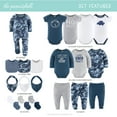 thumbnail image 3 of The Peanutshell Layette Gift Set for Baby Boys, Blue Camo, 23 Essential Pieces, 9-12 Months, Blue, 3 of 6