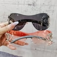 thumbnail image 3 of Klassnun-gafas de sol sin montura Y2k para mujer, lentes con degradado, elegantes, para exteriores, diseño de marca de lujo, montura de Metal, 3 of 5
