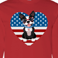 thumbnail image 4 of Inktastic Boston Terrier Dog Us Flag July 4th Long Sleeve T-Shirt, 4 of 5