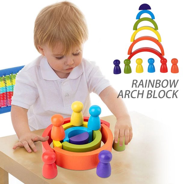 Harupink 1 Set Rainbow Arch Building Block Toys Puzzle Stacking Brick For Children Us Walmart Com Walmart Com