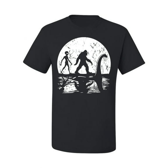 Wild Bobby Moon Silhoutte Bigfoot Shadow Big 3 Myths Men Tee