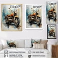 thumbnail image 4 of Designart "Surreal Journey On A Motorcycle" Motorcycle Canvas Art Print, 4 of 7