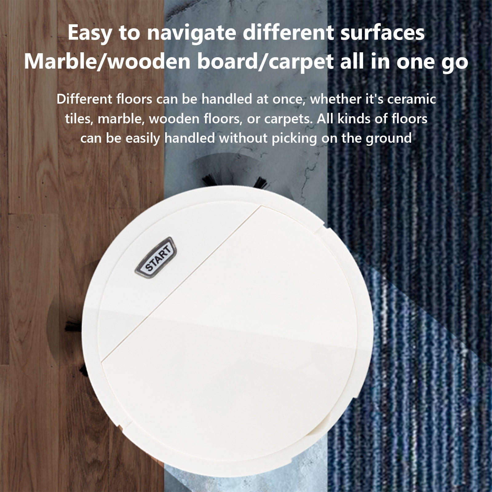 VALSEEL Home Appliances Clearance Robot Vacuum And Mop Combo, 3 In 1 Robotic Vacuum Cleaner With Watertank/Dustbin/Brush, Blocked By Hair, Remote/App, Ideal For Hard Floor/Pet