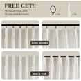 thumbnail image 4 of Nalqet Pinch Pleated Linen Curtains 84 inch Length 1 Panels, Light Filtering Linen Blend Sheer Drapes Memory Trained Pleated Curtain Back Tab with Hooks Rings for Living Room Bedroom, Natural, 4 of 9