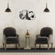 thumbnail image 3 of Panda Metal Wall Art Home Decor Metal Wall Hanging Home Interior Design Art Housewarming Gift Scienceny HA036211-00, 3 of 6