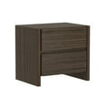 thumbnail image 6 of Linda Modern 24" Nightstand in Walnut Brown (2-Drawer), 6 of 10