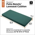 thumbnail image 4 of Classic Accessories Ravenna® Patio Bench/Settee Cushion Slip Cover & Foam - Durable Outdoor Cushion, Mallard Green, 42"W x 18"D x 3"Thick, 4 of 19