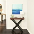 thumbnail image 3 of Lavish Home Folding Wooden End Table with Removable Tray Top (Cherry/Black), 3 of 7