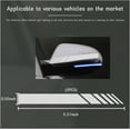 thumbnail image 2 of Yazoeia 2PCS Car Rear View Mirror Stickers, Waterproof Auto Side Rearview Mirrors Decal Stripes, Universal Anti-Collision Striped Automotive Warning Stripes for Most Vehicles (White) CJC912-114728, 2 of 6