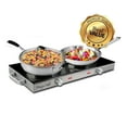 MegaChef Portable Electric Dual Countertop Ceramic Infrared Double