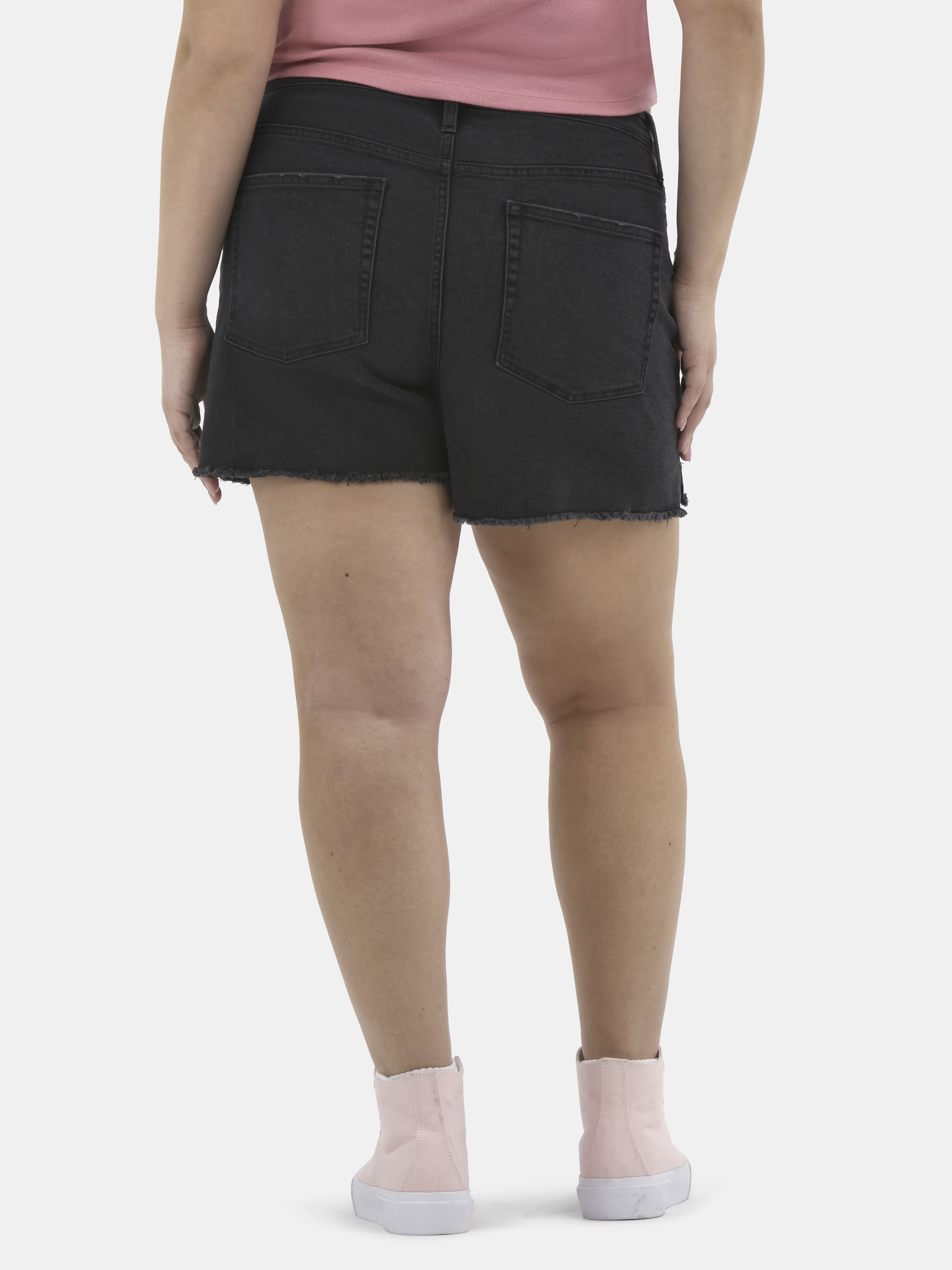 No Boundaries Women's Mid Rise Denim Short, Sizes 2-26W