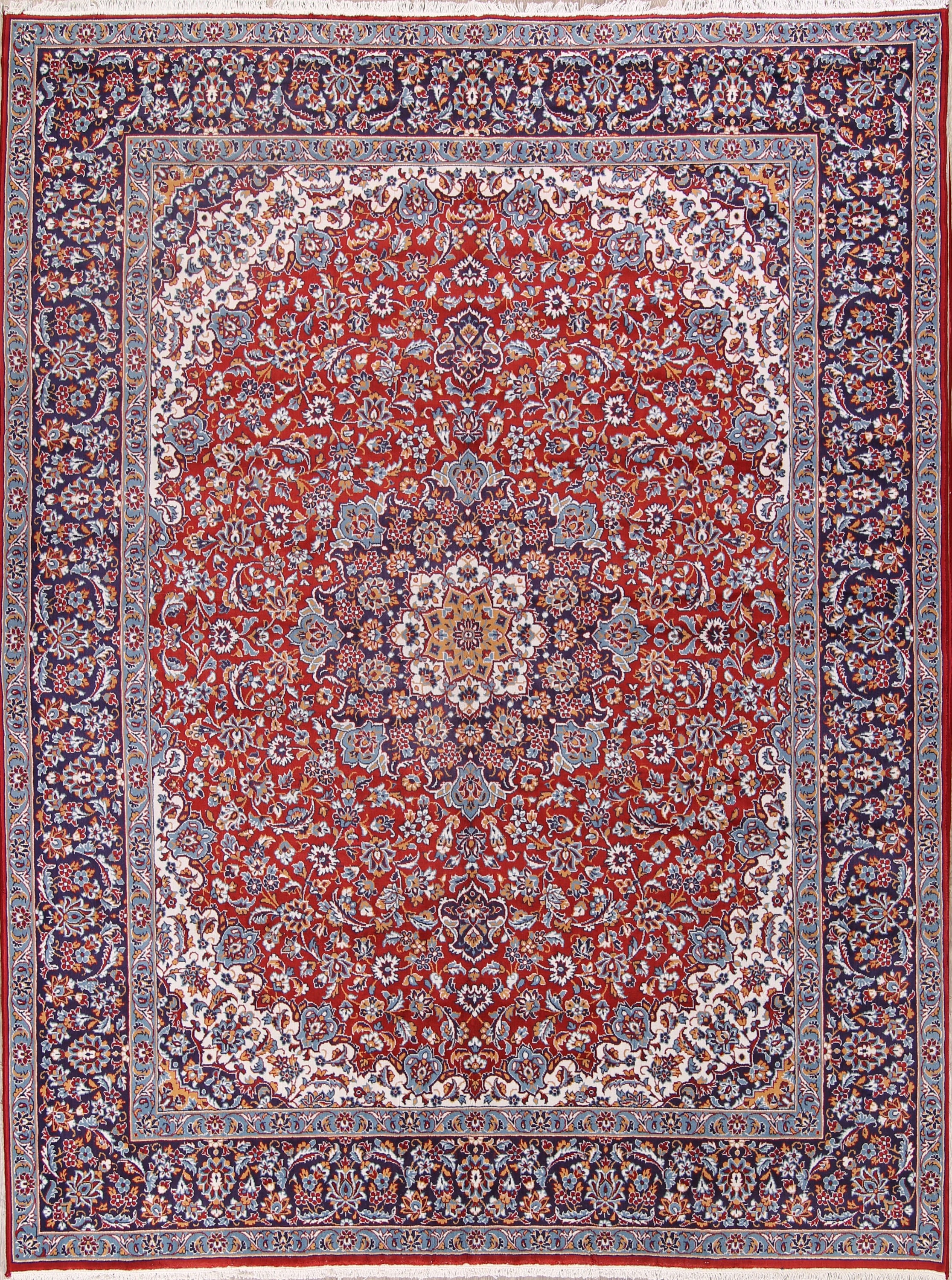 Rugselect Red Fl Machine Made 10x13 Acrylic Wool Oriental Carpet Area Rug 12 6 X 9 7