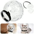 thumbnail image 5 of Cat Muzzle Cat Cat Mouth Cover Muzzle Pet Grooming Muzzle Cat Adjustable Hood Transparent Breathable Cat Face Mask Cat Grooming Muzzle Mask for Cat Dog Pet Tools, 5 of 11