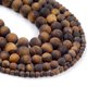thumbnail image 3 of Cuentas de piedra sueltas espaciadoras de amazonita, turquesa, ágata, jaspes, granate y ojo de tigre redondo natural para hacer joyas, pulseras DIY, 3 of 5