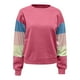 thumbnail image 4 of ICHUANYI Clearance New Pullover Sweater Spring And Round Neck Long Sleeve Contrast Color Long Sleeve Trendy T-Shirt Women ICHUANYI "ICHUANYI", 4 of 6