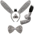 thumbnail image 1 of Set de accesorios de disfraz Aoriher Donkey para adultos y niños (gris), 1 of 6