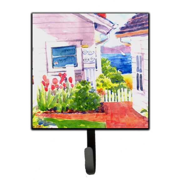 Carolines Treasures 6125SH4 Beach View between the Houses Leash or Key Holder 7Hx4.25W multicolor