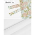 thumbnail image 6 of Tie Up Valance Curtain for Kitchen,Pastoral Ombre Pink Floral Rod Pocket Short Curtains Adjustable Tie-Up Shade Valances,Vintage Teal Vine Flower Window Treatment for Bathroom Living Room Bedroom, 6 of 8