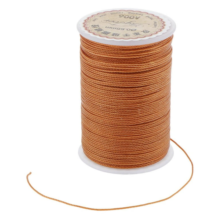 1 Piece Durable 65 Meter 0.55mm Leather Ed Thread Polyester Cord String for DIY Stitching Thread Light Coffee, Women's, Size: 0.55 mm, Brown