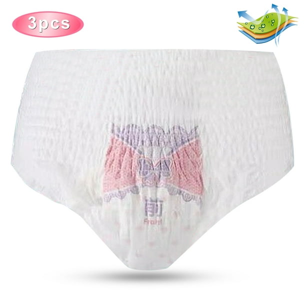 Sanitary Panties Sanitary Cotton Sanitary Disposal 3pcs/Bag Night Use  Sanitary Pads Briefs Disposable Menstrual Underwear Maxi Overnight  Pantyliner