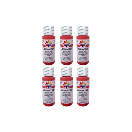 Delta Ceramcoat Acrylic 2oz Bright Red 6pc