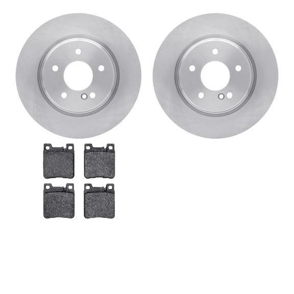 Dynamic Friction Company Rear Brake Rotors with 5000 Euro Ceramic Brake Pads 6602-63178