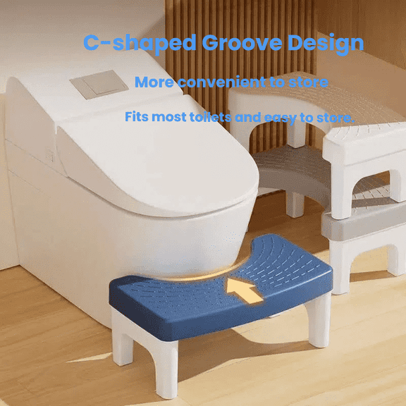 Zohisin Toilet Stool Poop Stool Toilet Footstool Toilet Assistance Steps for Squatting Posture Bathroom Thick Portable Step Fits All Toilets Sitting Posture Foot Stool Accessories