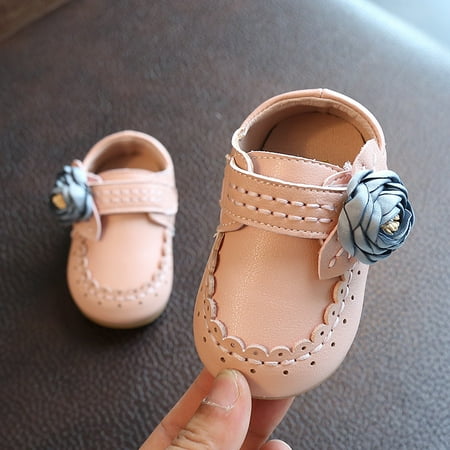 

Toyella Baby shoes female 0-1-3 years old baby toddler shoes soft princess shoes little girl leather shoes single shoes spring and autumn new 2 Pink 11.5cm
