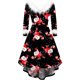 thumbnail image 1 of Vestido de Navidad elegante de mujer, vestido de noche vintage de manga larga, 1 of 4