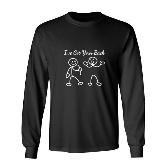 I've Got Your B*ck Sarcastic Humor Novelty Men's Long Sleeve Shirts