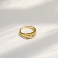 thumbnail image 2 of Plated Square Signet Pinky Ring Dainty North Star Oval Signet Ring | Lightweight Thick Statement Rings for Women, 2 of 5