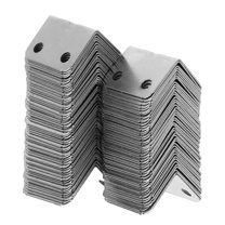 HOMEMAXS 100pcs L Shaped Metal Corner Connectors For Wood Furniture Shelf Support Right Angle Brackets For Joining Tables Nickel Plated