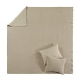 thumbnail image 4 of Greenland Home Velvet Crush Textured Plush Solid Color Coverlet Set, All Ages, 3-Piece Full/Queen, Khaki, 4 of 9