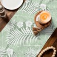 thumbnail image 3 of Table Runners 120 Inches Long Dress Scarves, Sage Green Palm Tree Farmhouse Coffee/Dining/Kitchen Table Decor Table Runner for Living Room, Summer Tropical Plants Leaves Vintage Flowers 13x120 Inch, 3 of 9