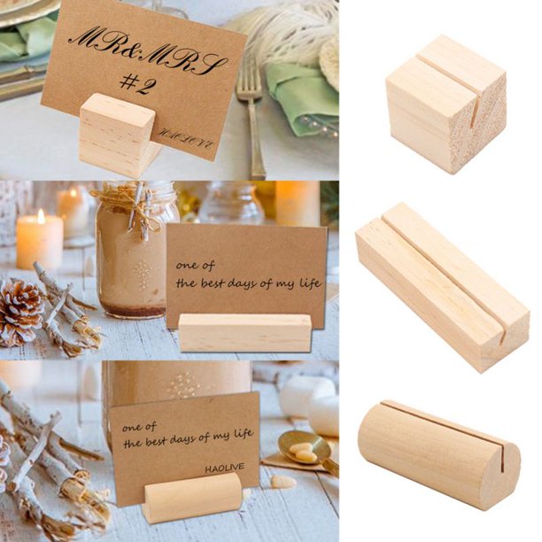 Wood Table Numbers Holder Wood Place Card Holder Party Wedding Table