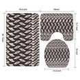thumbnail image 3 of Black White Geometric Pattern Bathroom Rugs Sets 3 Piece,Toilet Cover Set,Absorbent Non Slip Bathroom Mats Sets with U-Shaped Contour Rug Toilet Rug Set, 3 of 5